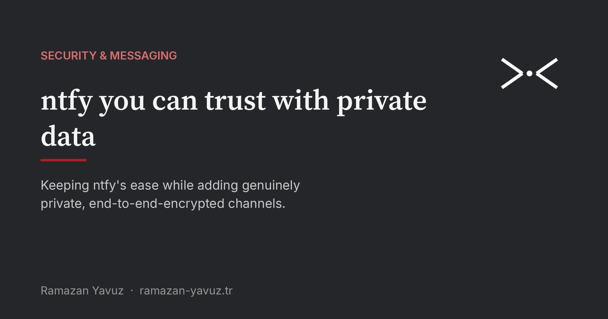 ntfy, dem Sie private Daten anvertrauen können