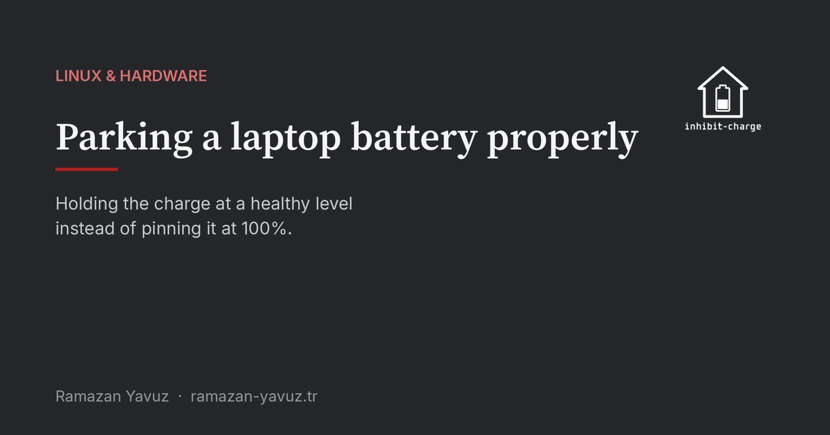 Parking a laptop battery properly