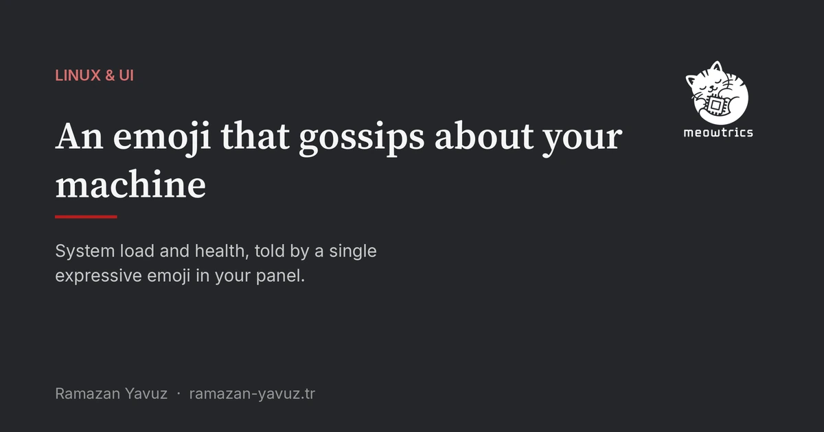 An emoji that gossips about your machine