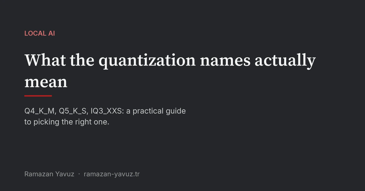 What the quantization names actually mean