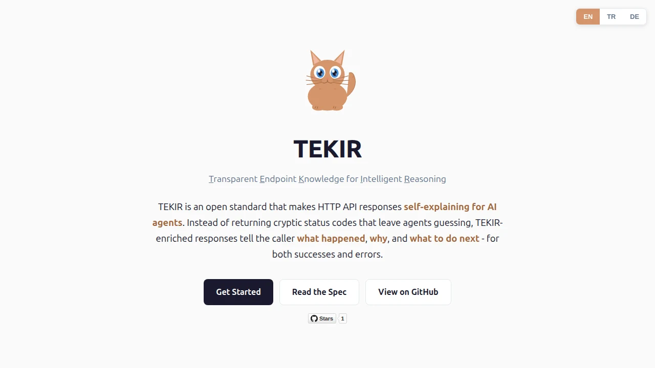 Screenshot der tekir-Oberfläche
