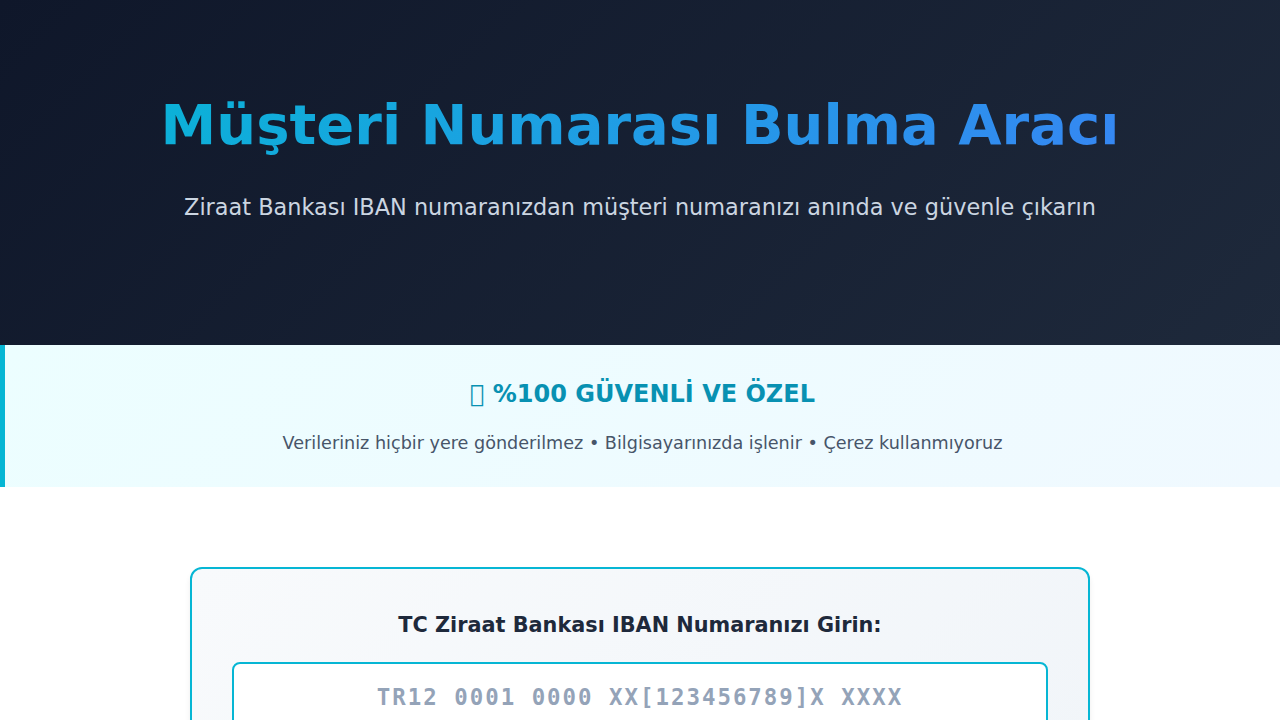 Ziraat IBAN Aracı
